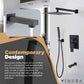 Shower Faucets Sets Complete - Matte Black Shower Head and Handle Set