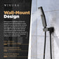 Shower Faucets - 12” Matte Black Shower Head and Handle Set