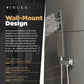 Modern Shower Faucets - 12” Brushed Nickel Rain Shower Head System