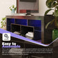 Modern TV Stand with LED Lights - 63” Black TV Entertainment Center