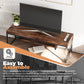 Home Entertainment Center - 47” Weathered Oak & Black TV Stand