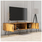 Industrial Television Stands - 60” Brown TV Stand for 65 Inch TV