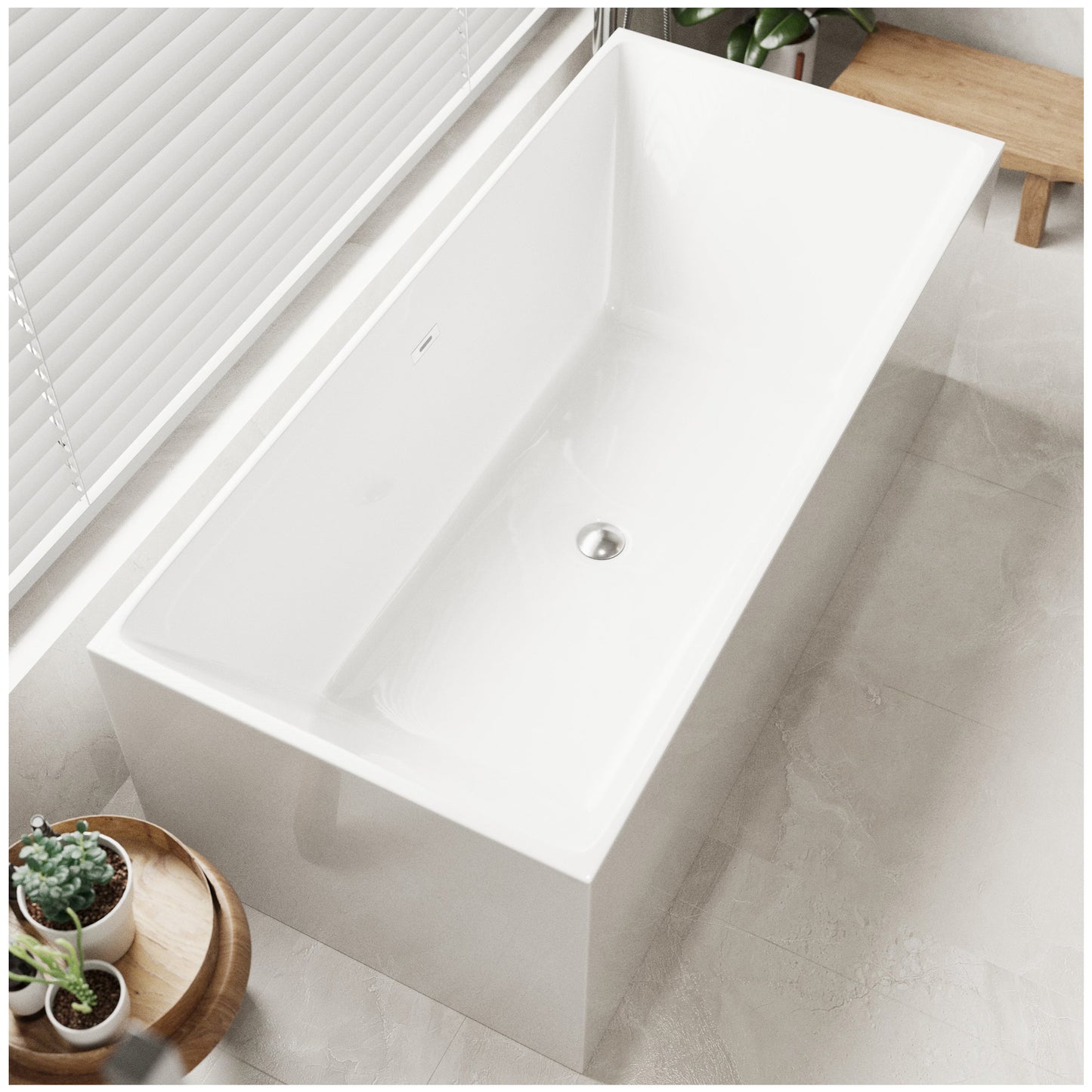 Free Standing Clawfoot Tub - 54 Inch Inflatable Bathtub