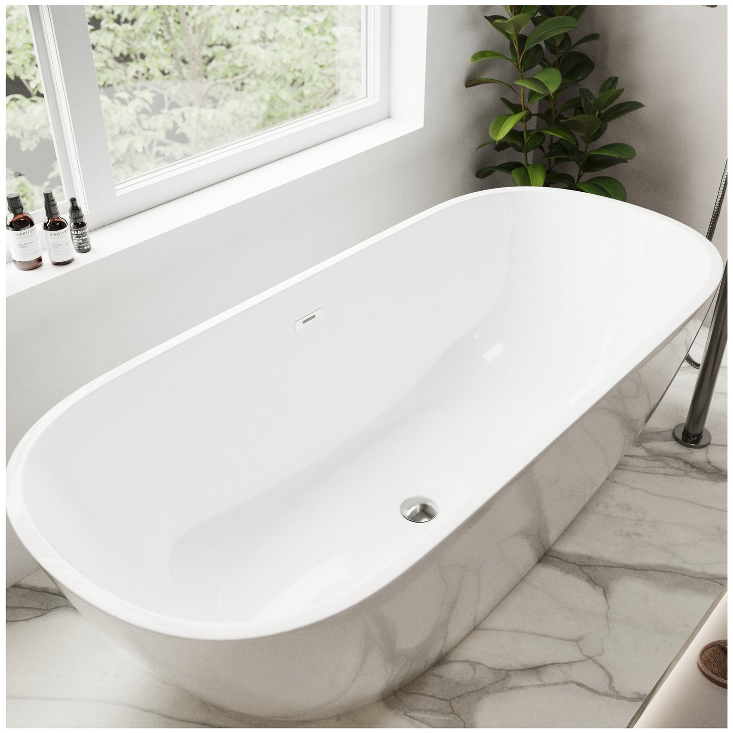 Free Standing Clawfoot Tub - 55 Inch Inflatable Bathtub