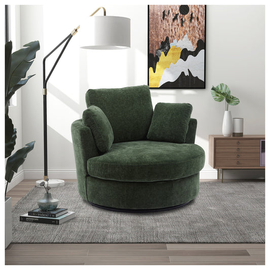 Swivel Accent Chair - Green 360 Degree Swivel Oversized Round Chair