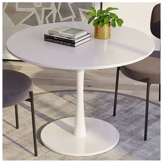 Round Dining Table - 42” White White Dining Table