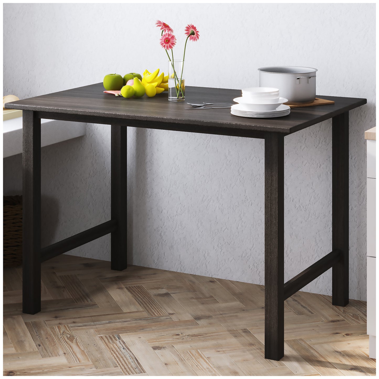 Farmhouse Dining Tables - Wood Dining Table Gray 45”