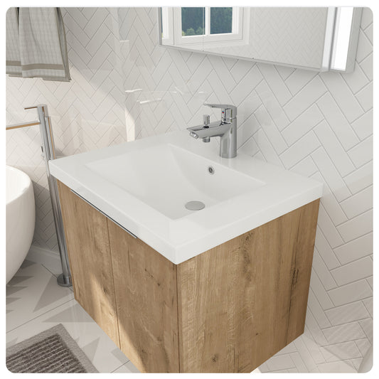 Floating Bathroom Vanity W White Sink - Bathroom Cabinet with Sink