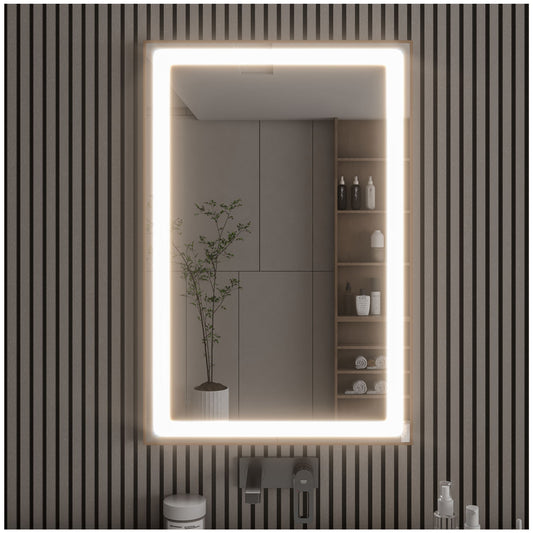 Modern LED Bathroom Mirror - Gold 36” Bathroom Mirror for Vanity