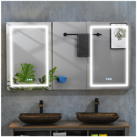 Bathroom Wall Cabinet - 66” Matte Black Bathroom Medicine Cabinet