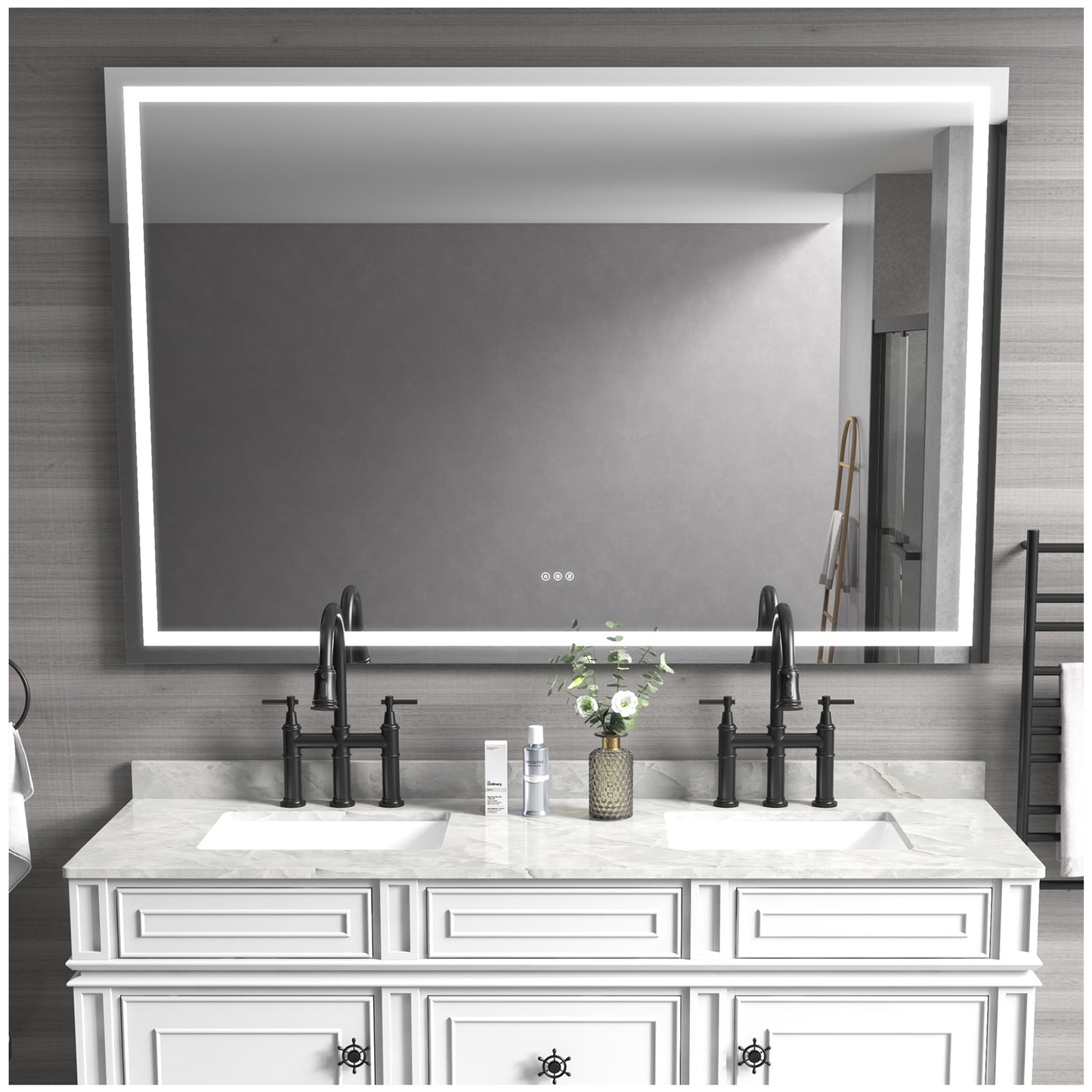 Bathroom Mirrors for Vanity - 72” White Bathroom Vanity Mirror