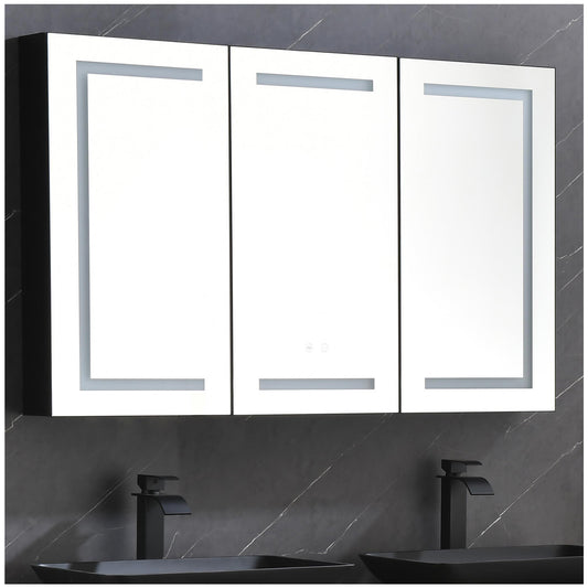 Bathroom Mirrors for Vanity - 48” White LED Medicine Cabinet