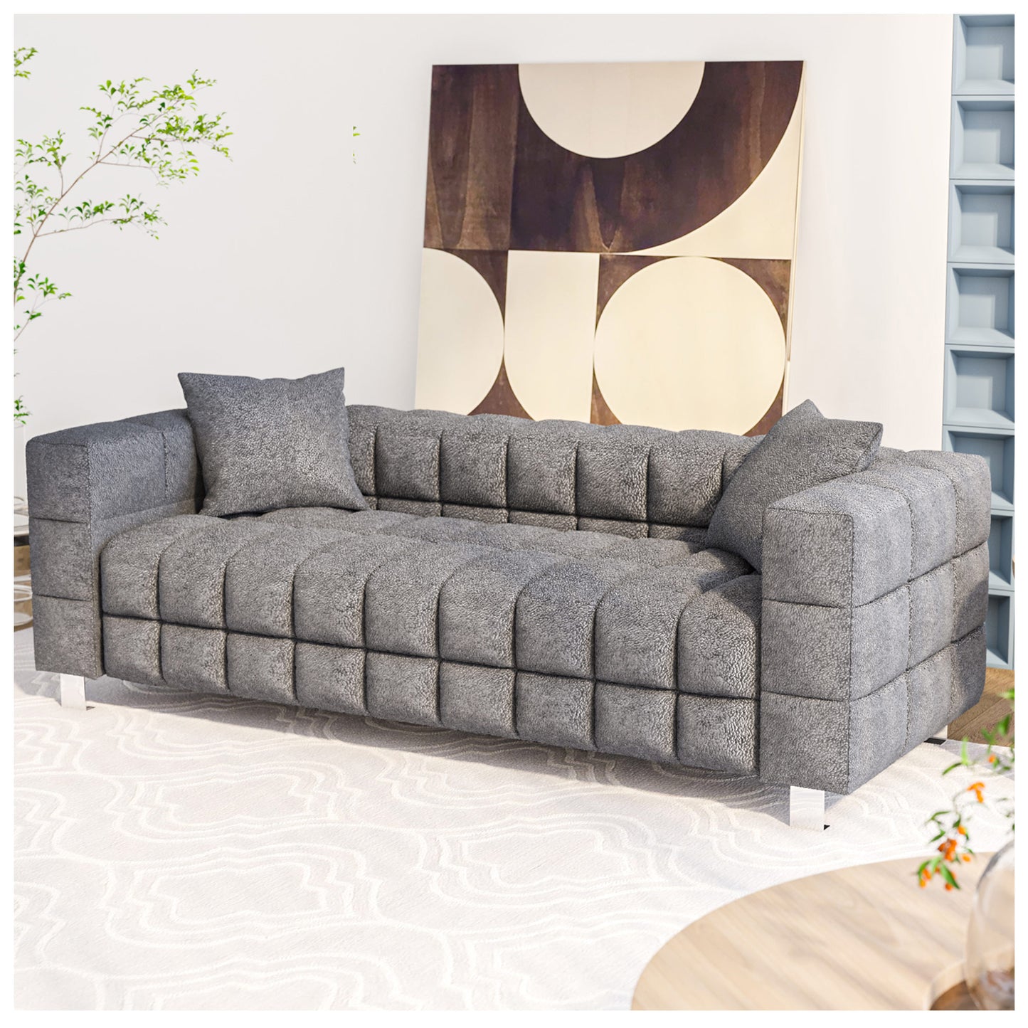 Gray Couches for Living Room Clearance - Living Room 3 Seater Sofa 81”