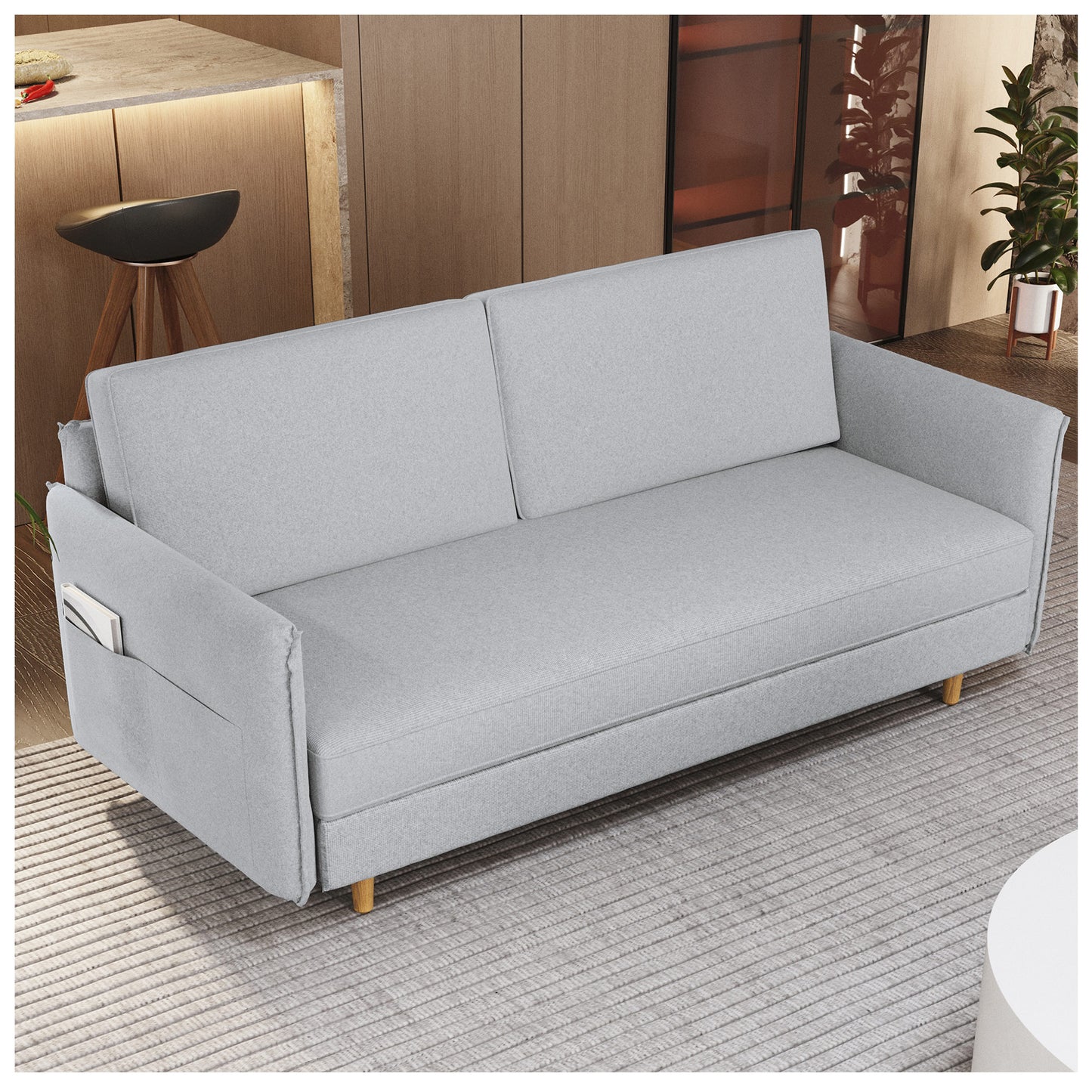 Small Couches for Living Room - Multifunctional Pull Out Sofa Bed Couch with Storage 71