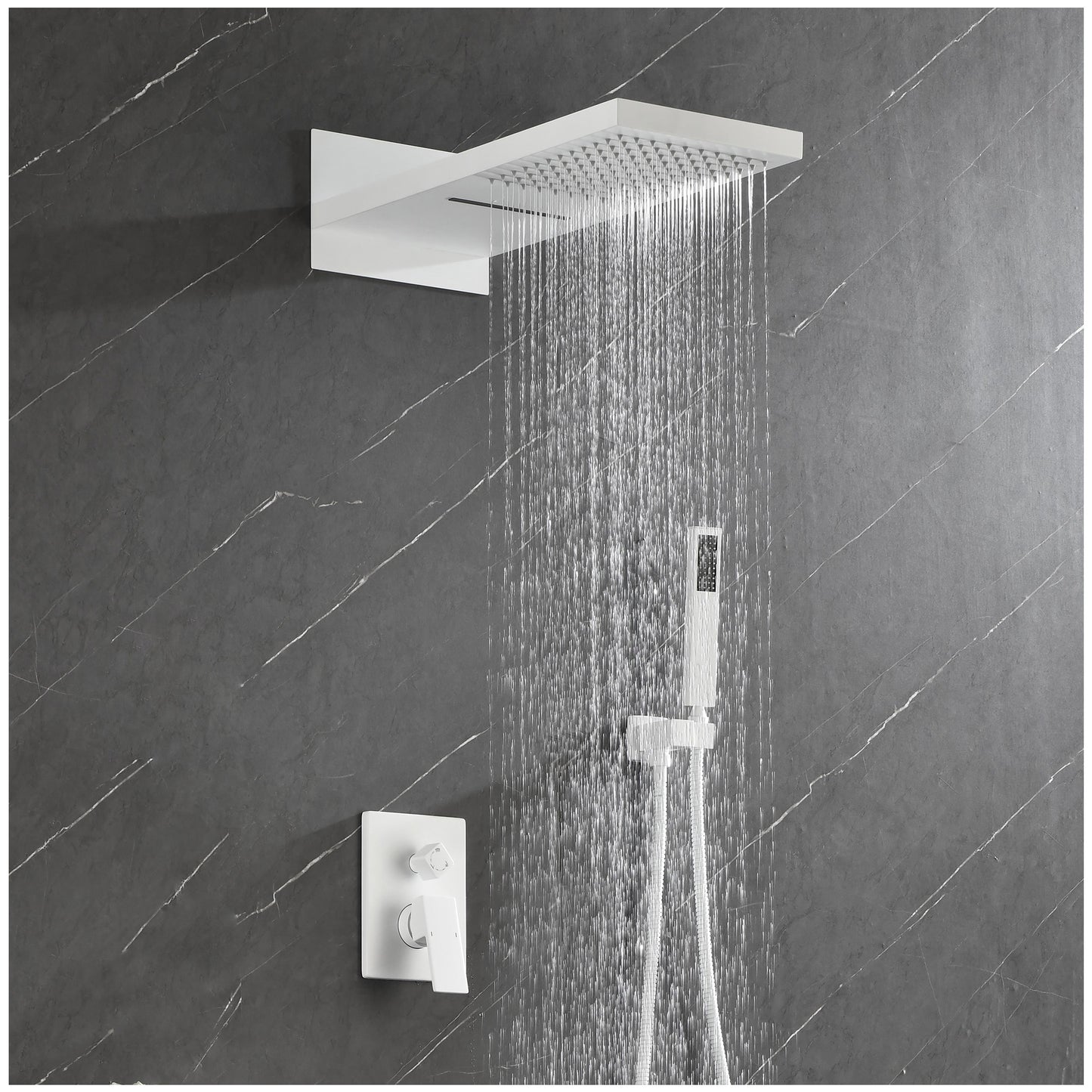 High Pressure Shower Heads - Modern White Shower Head with Handheld