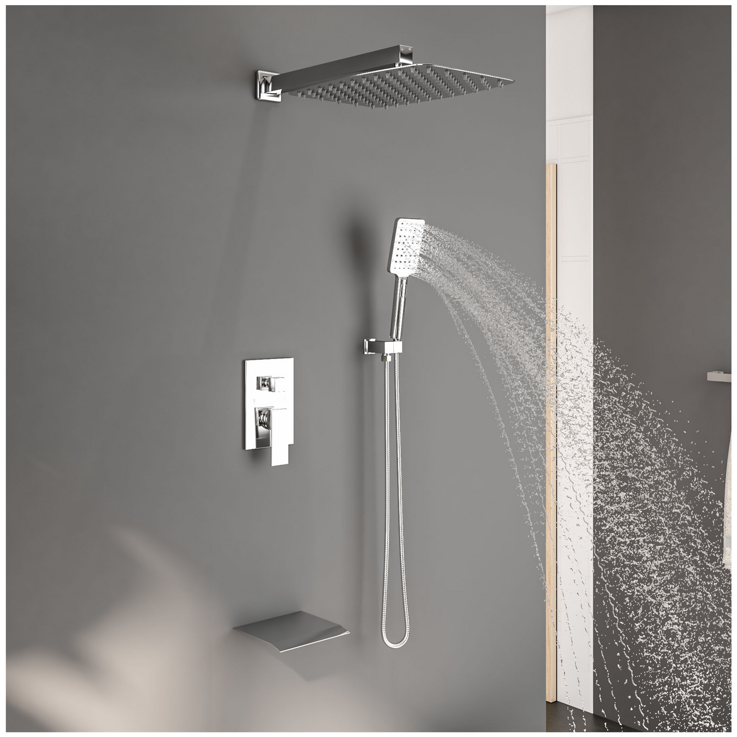 High Pressure Shower Heads - Chrome Shower Head with Handheld