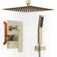 Rainfall Ceiling Mount Overhead Shower System Luxury - Brushed Gold