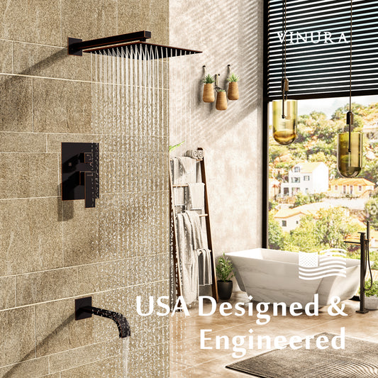 Luxury Shower Valve And Trim Kit Waterfall - Oil Rubbed Bronze