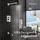 Luxury Shower Valve And Trim Kit Waterfall - Polished Chrome