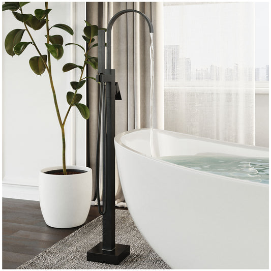 Bathtub Freestanding Faucet - Matte Black 360 Degree Clawfoot Faucet