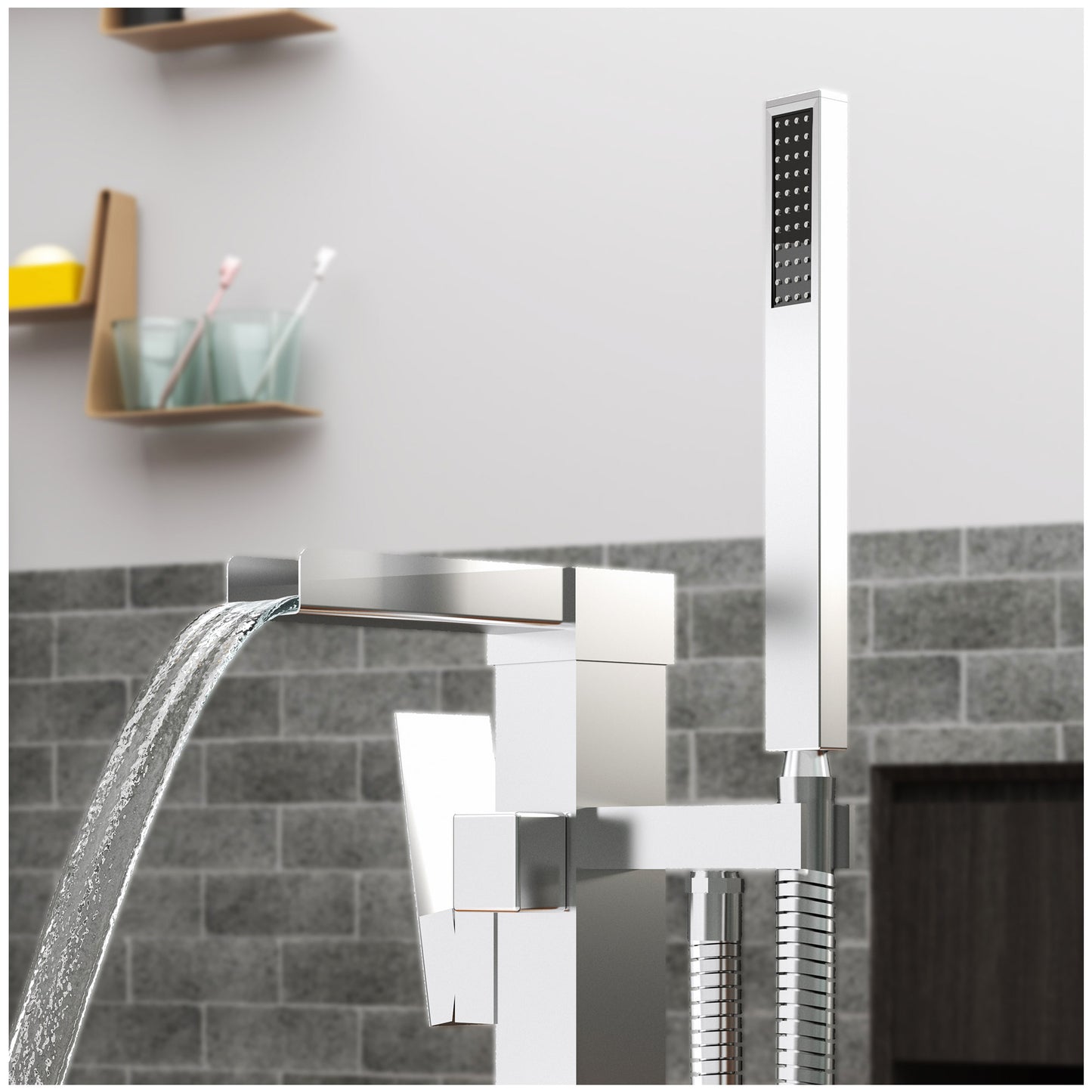 Bathtub Freestanding Faucet - Chrome Free Standing Tub Faucet 59 Inch