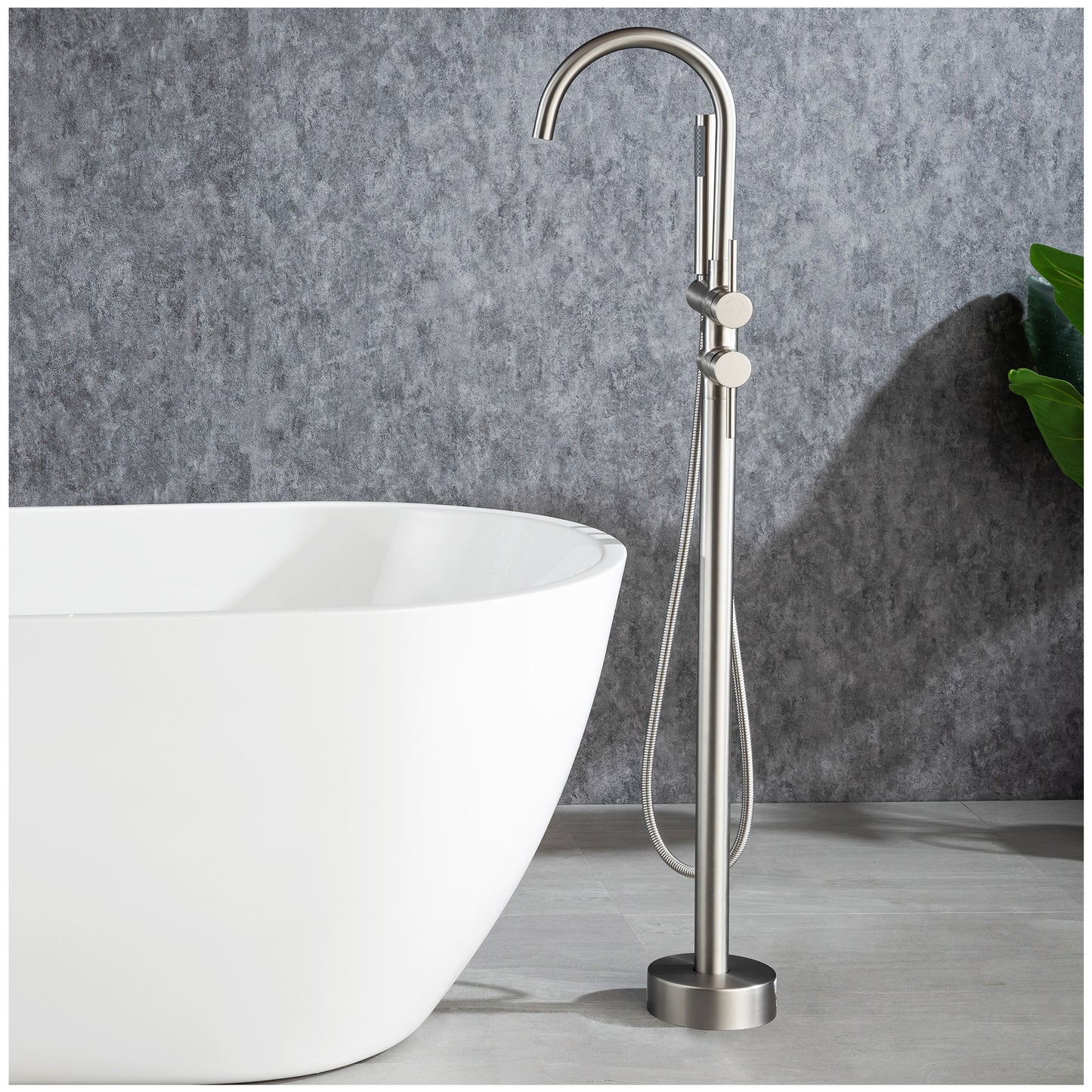 Bathtub Freestanding Faucet - Brushed Nickel Clawfoot Tub Faucet